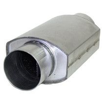 Square Oval 3.0 X 3.0 X 10 Long Light Weight Race Muffler 1010-3030 Extreme