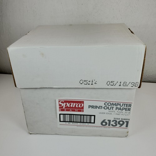 Sparco Computer Paper Laser Edge 9-1/2 x 11 Continuous 2550-ish White Open Box - Picture 7 of 9