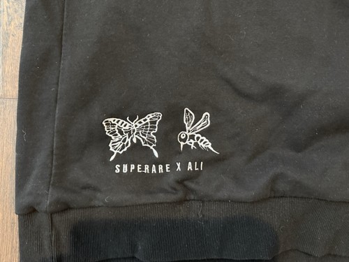 Superare Muhammad Ali Sleeveless Black Hoodie Large Embroidered - Picture 5 of 5