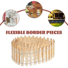 Wood Mini Small Fence Christmas Tree Fence for Miniature Garden Decor