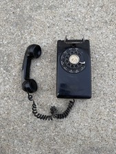 Bell System Western Electric Black Rotary Wall Telephone Untested Model A/B 554