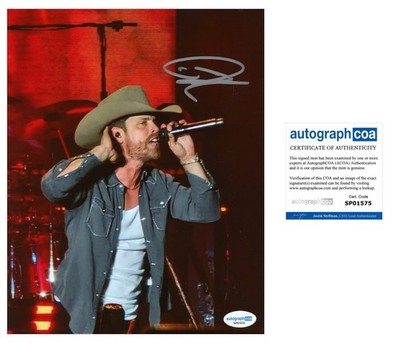 DUSTIN LYNCH HAND SIGNED 8X10 PHOTO COUNTRY MUSIC AUTOGRAPH - ACOA COA