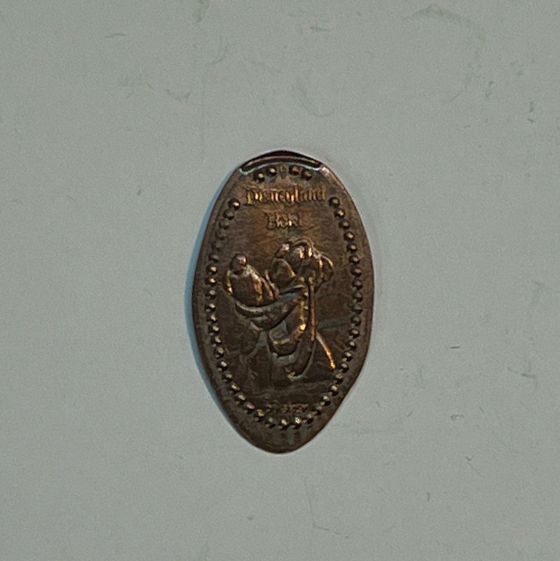 Vintage 1998 Disneyland Hotel Pluto Pressed Coin Elongated Penny