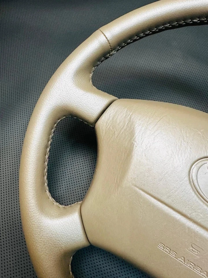 Toyota Land Cruiser 100 Series, Lexus LX470 Leather Stiched OEM Steering Wheel - Image 2 of 4