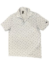 adidas Men's Ultimate365 Mesh Print Golf Polo Wonder Blue Size M