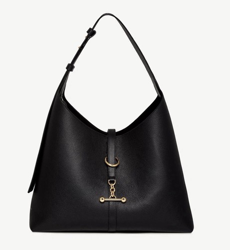 Strathberry Kite Hobo Maxi Bag Black Leather