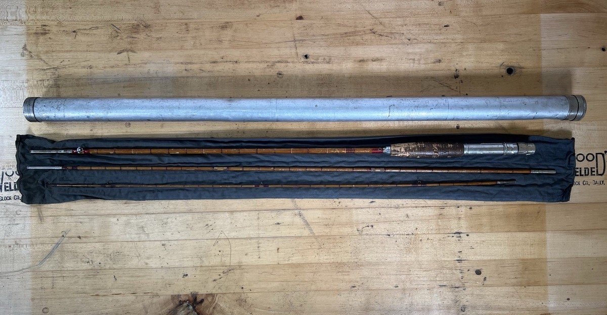 VTG Montague Split Switch Bamboo Fly Rod 3 Pieces w Cloth Sleeve