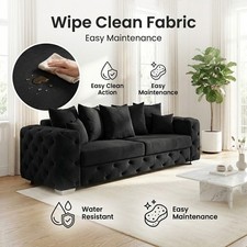 Ashton 3+2 Seater Sofa Set Velvet Scatterback 5 Seater Corner Settee Lounger New