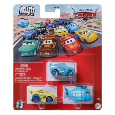 New Disney Pixar Cars Mini Racers Dinoco Cruz & Lightning McQueen Rotor Turbosky