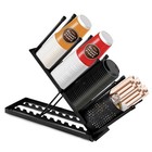 Cup and Lid Holder, Adjustable Coffee Cup Holder Organizer, 4 Compartment Dis...