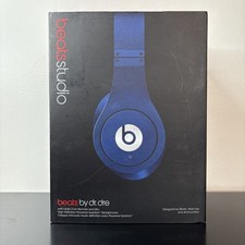 Beats By Dr. Dre Studio Genuine Original Headphones Blue - Appear New/Open Box