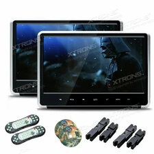 2pc 11.6" Car Monitors SD DVD Player HDMI Active Headrest 1920*1080 Game FHD IPS