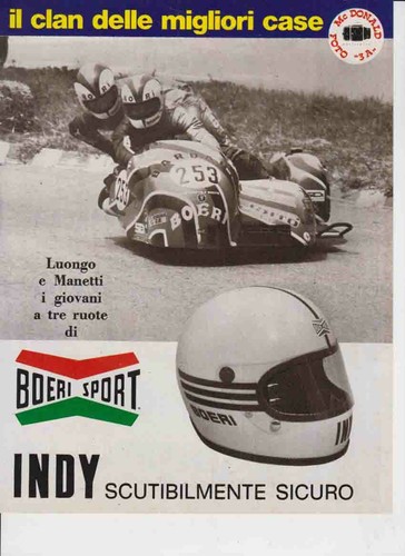 advertising Pubblicità-CASCHI MOTO BOERI SPORT INDY '77 -HELMETS VINTAGE |  eBay