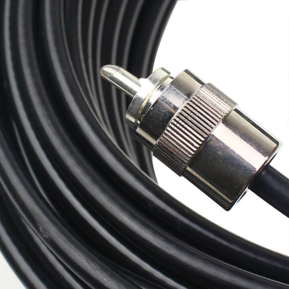 RG-8X Coaxial Cable 100ft UHF PL259 Connectors Antenna Cable for Ham CB Radios - Image 2 of 3