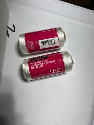 Twisted Mason Line - White - Everbilt - #18 x 325 Feet - Poly Blend - Lot of 2