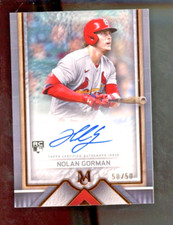 Nolan Gorman 2023 Topps Museum Collection Archival Auto 50/50 Cardinals Rookie