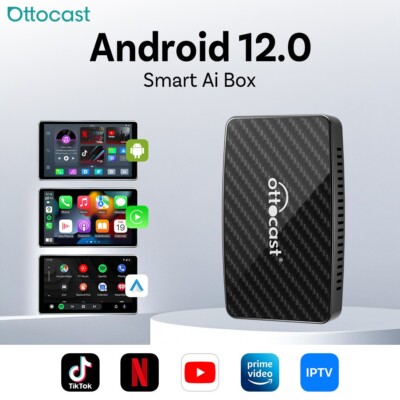 Ottocast Play2Video Pro AIBOX Car Video Player Wireless Carplay&Android Auto US*