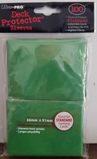 100 ULTRA PRO GREEN PRO-MATTE STANDARD SIZE DECK PROTECTORS Card Sleeves MTG
