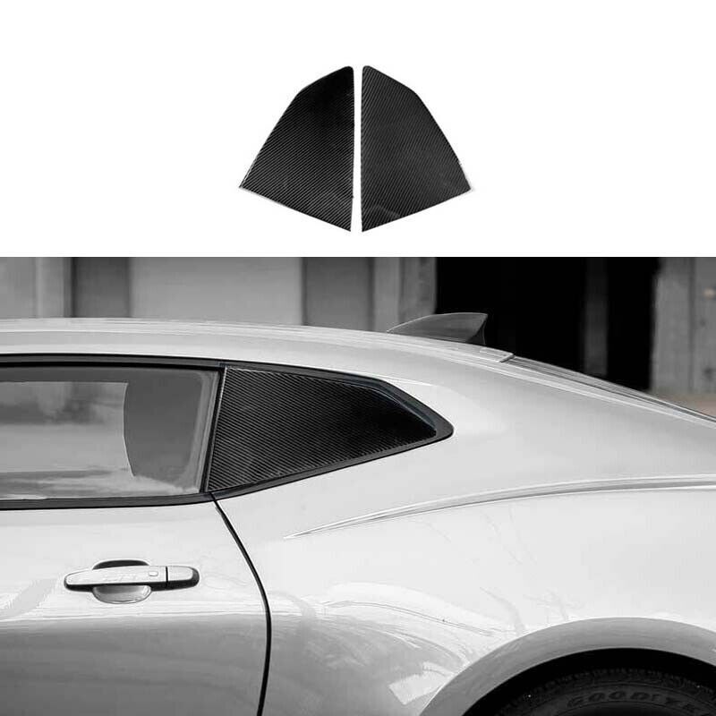 For Chevrolet Camaro Side Vent Window Scoop Louver Cover Real Carbon Fiber 16-21