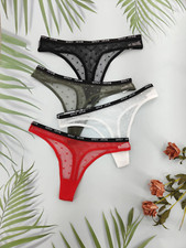 Damen Unterwäsche String Unterhose Slips Spitzenslips Sexy Dessous Durchsichtig