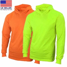 Safety Work Hi Vis High Visibility T Shirt Non ANSI Long Sleeve Hoodie Shirts