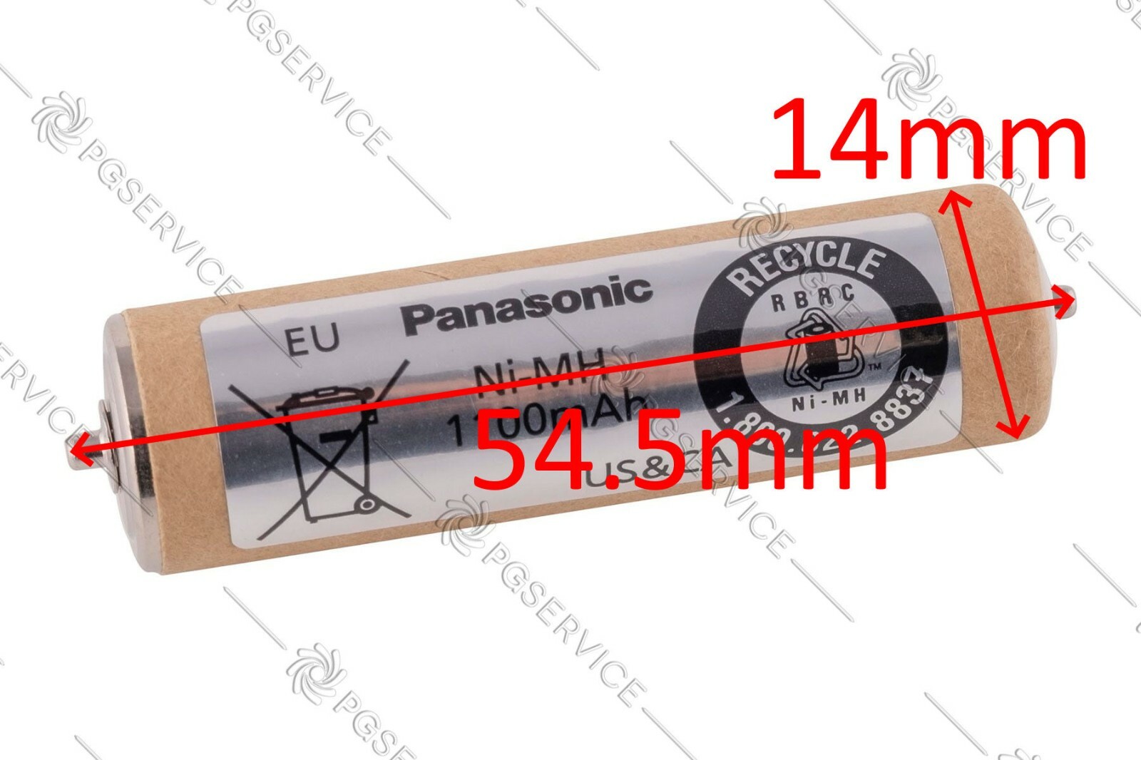Lot De 2 Batteries 2000mAh 1,2V Ni-MH Pour Tondeuse Panasonic ER-508, ER-504, ER224...