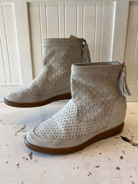 Wedge Sneakers Perforated Taupe Wedge Booties ISABEL MARANT Basley