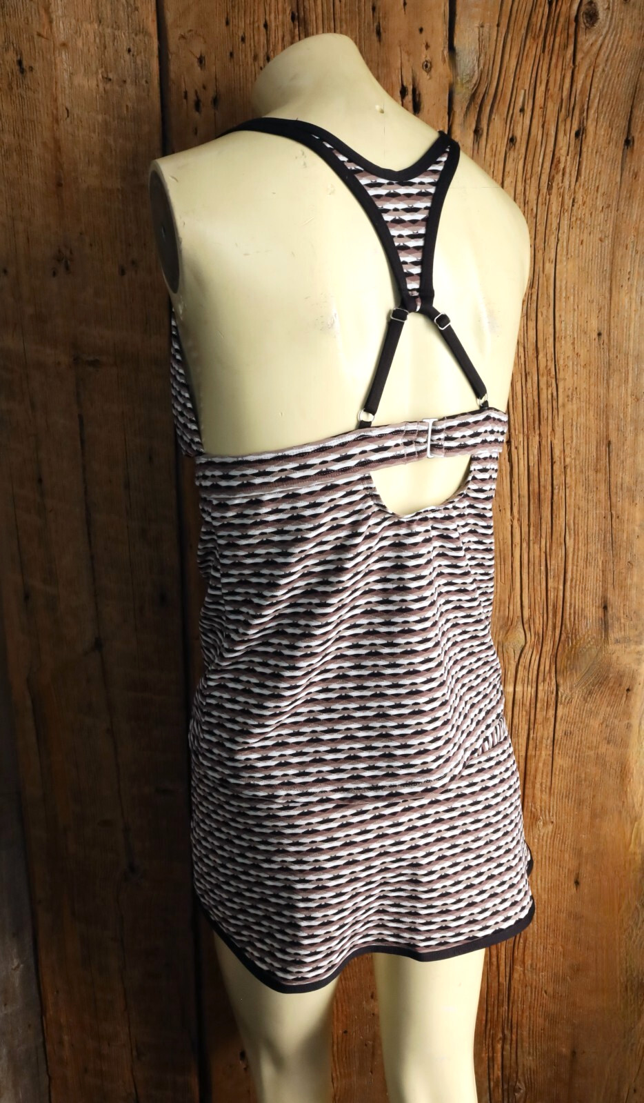 Athleta Abstract Striped Pattern Two Piece Swimsu… - image 2