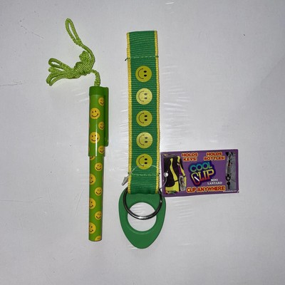 Key Fob Chain Holder Lanyard Wristlet Hands Free Smiley Face & Pen Necklace NWT