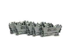 Wago 2004-1201 Top Job's 2 Conductor Through Terminal Block Gray LOT OF 5