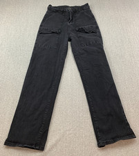 Stretch Denim Jeans Womens Small Black Deep S...