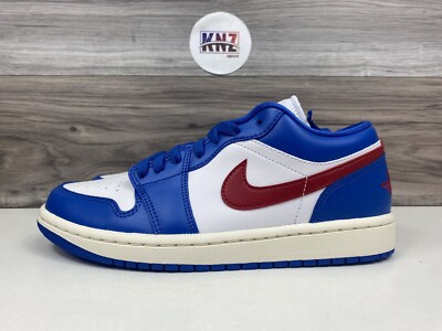 Nike Air Jordan 1 Low Women's Sport Blue Gym Red White (DC0774 416