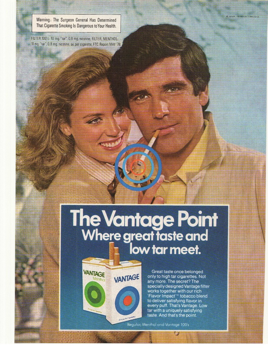 cigarette point 1979 The Vantage Point Cigarette Advertisement