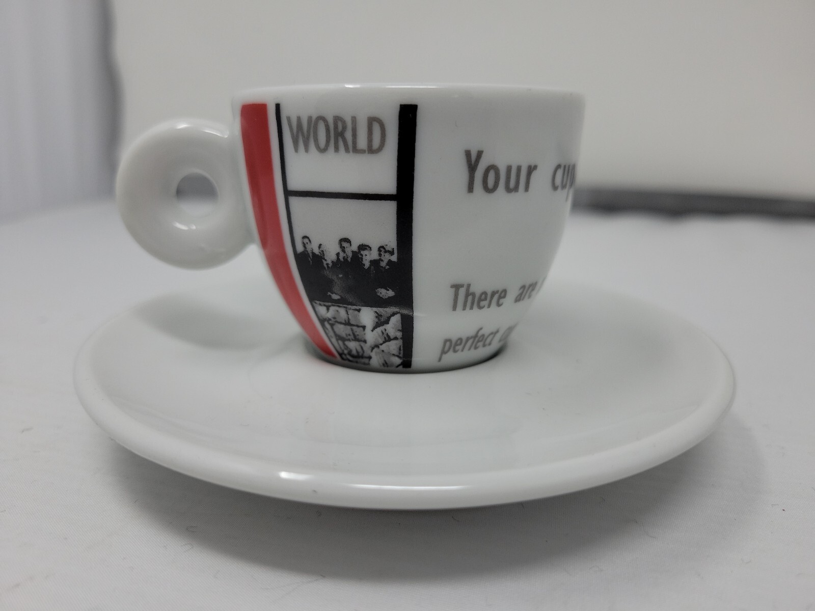 illy Collection 2002 NO WATER NO COFFEE Espresso Cup & Saucer Maria J Calisto