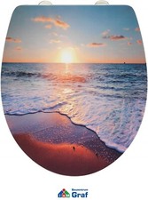 WENKO Premium Siège / Abattant Wc de Toilette Sunset Duroplast Douce /#82507600