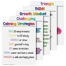 Calming Corner Educational Poster Learning Chart for Classroom   8.5 x 11