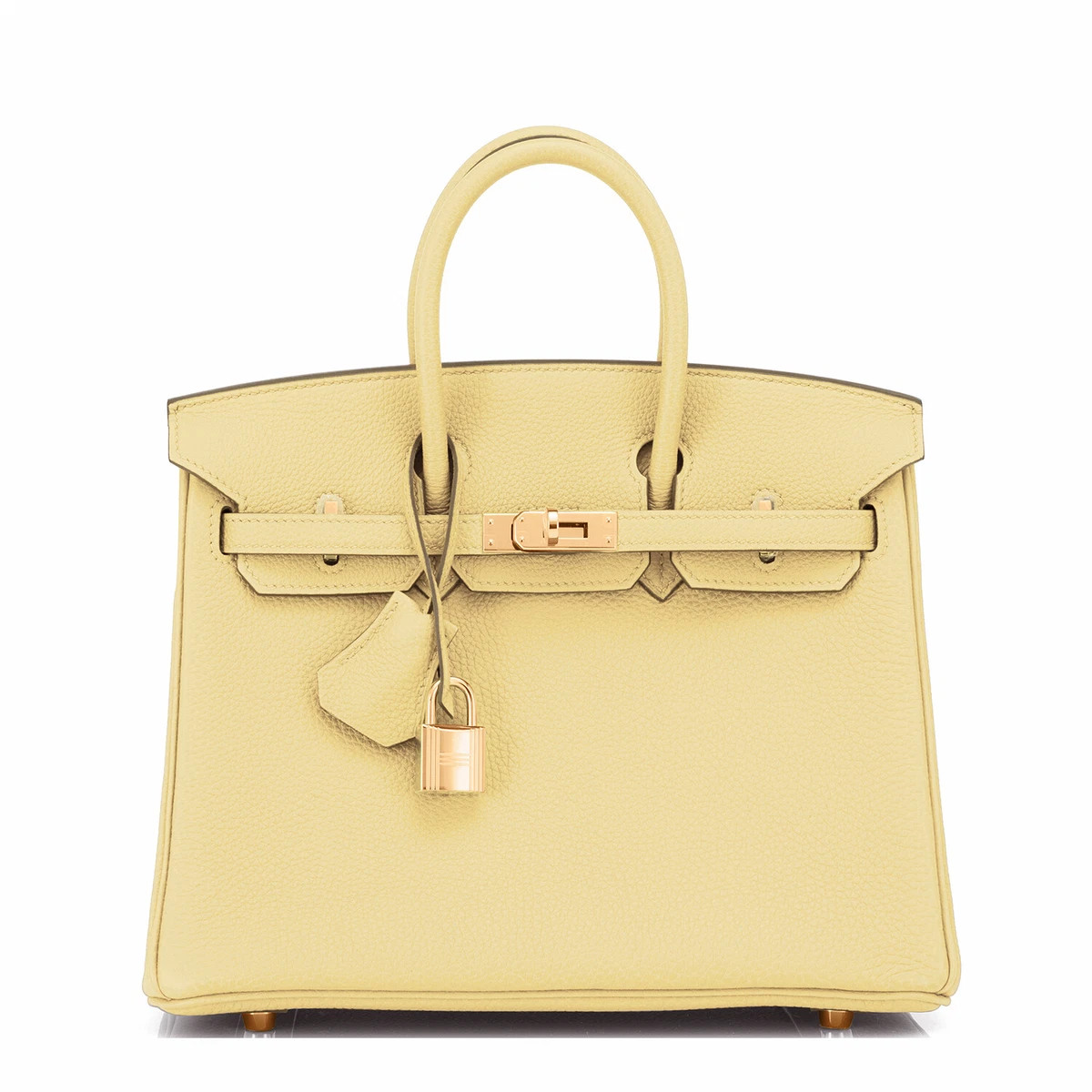 Hermes Birkin 25 Jaune Poussin Togo Yellow Gold Hardware Bag Z