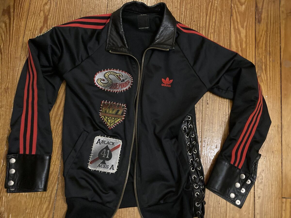 Adidas track jacket vintage designer skate punk Black Flag Adidas track jacket vintage designer skate punk Black Flag