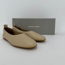 Everlane Italian Leather Day Glove Flats Cream Ivory size 7.5 Women's Career