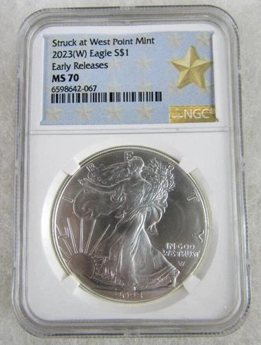 2023-W US $1 Silver Eagle Early Releases (West Point) NGC MS70