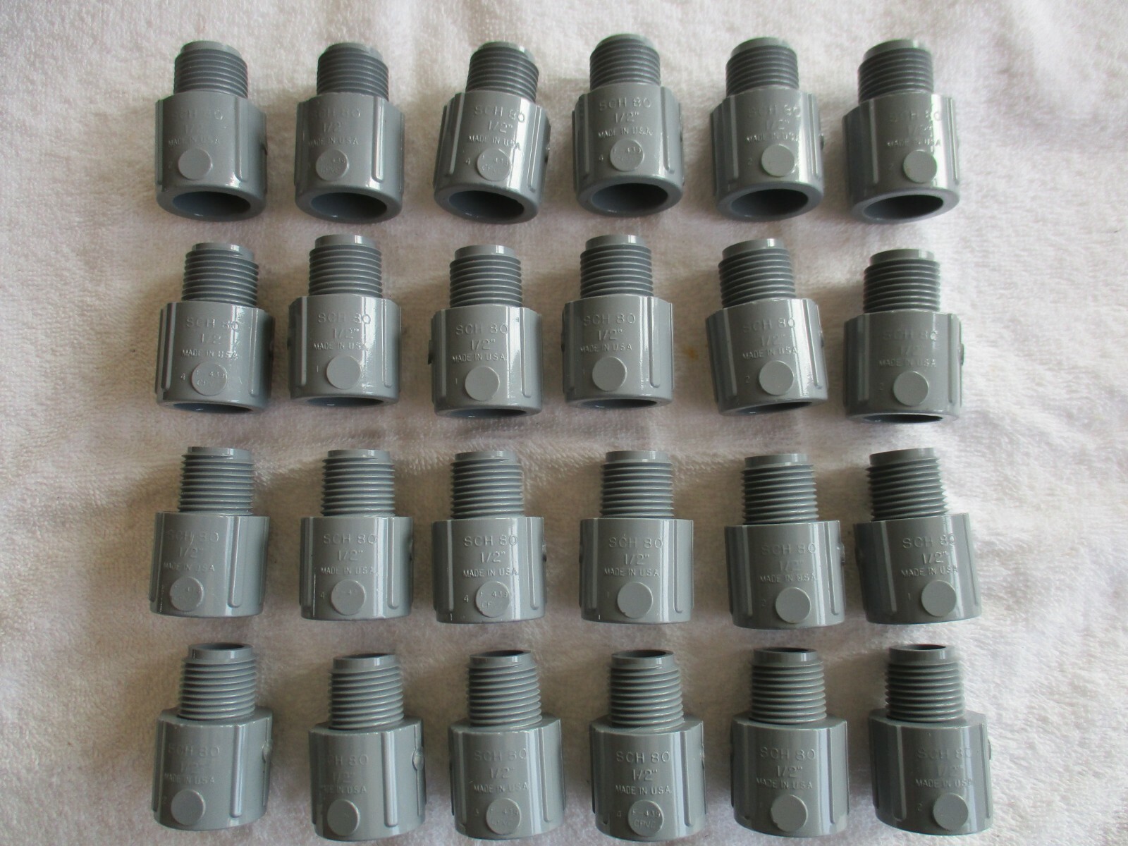1/2" Male Adapter - CPVC Heavy Duty SCH 80 - {Lot of 24} - FREE SHIPPING
