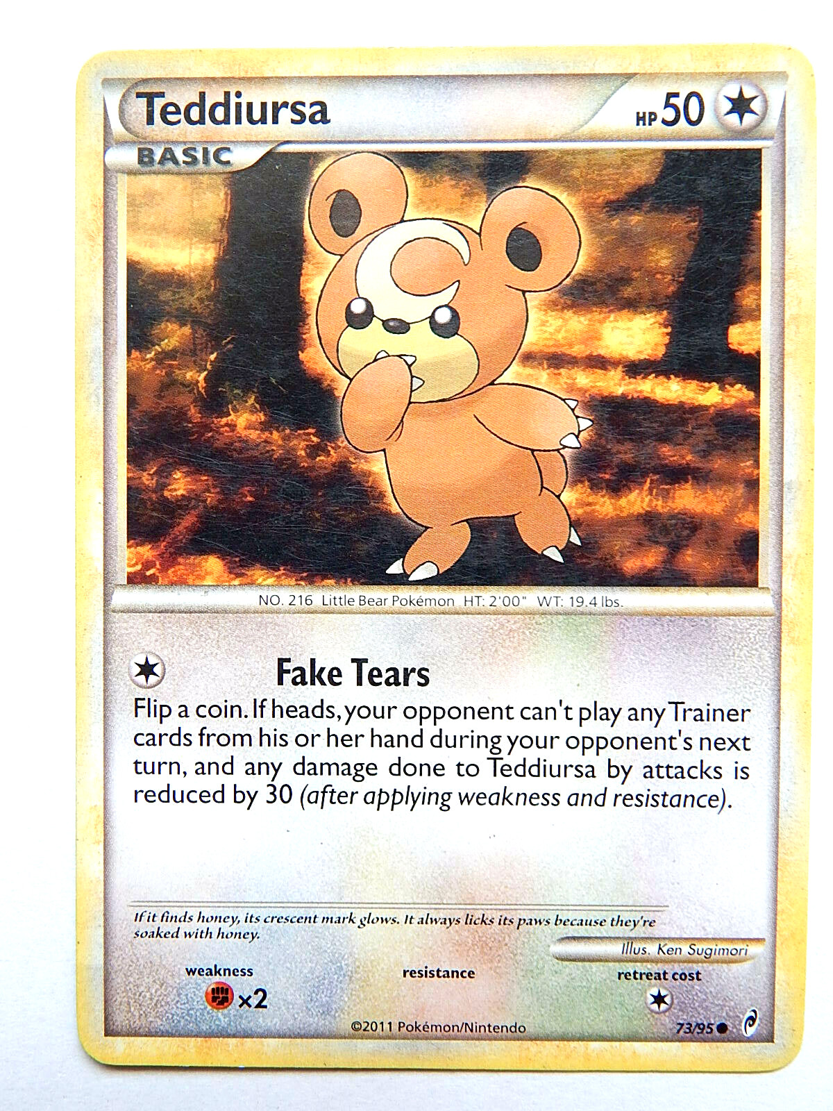 Teddiursa 73/95 (LP, Pokemon Card, Call of Legends, 2011, Colorless, Common)
