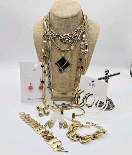 Designer Jewelry Lot Necklace Bracelets Earrings Ring Betsey Kendra Scott 15 pc