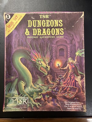 Dungeons & Dragons BASIS SET TSR 1011 lila Box Set 1980 Modul B2 Promos Sehr guter Zustand