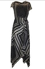 Marc by Marc Jacobs Co Black / White 2019 Geometric Print Silk Maxi Dress