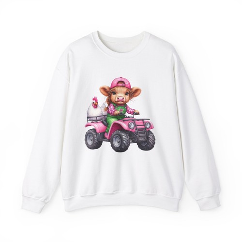 Highland Cow and Rooster Unisex Heavy Blend™ Sweatshirt mit Rundhalsausschnitt - Bild 2 von 15