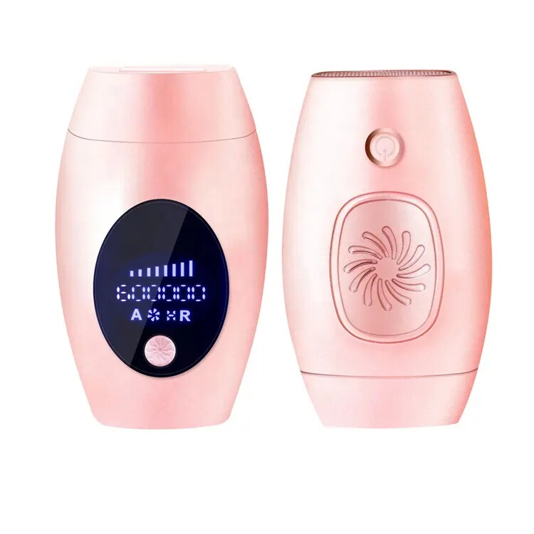 Portable IPL Laser Permanent Hair Removal Pink Machine for Facial Body Beauty