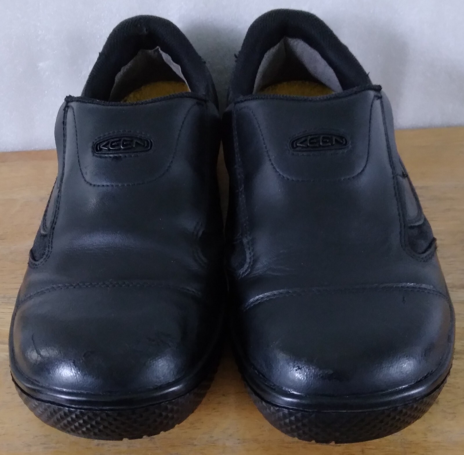 Keen Shoes Zoccolo Uomo Slip On Causual Pelle Nero Punta Tonda. Taglia 12