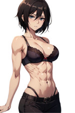 Mikasa Attack on Titan Waifu Weatherproof Anime Sticker 6" Car Decal
