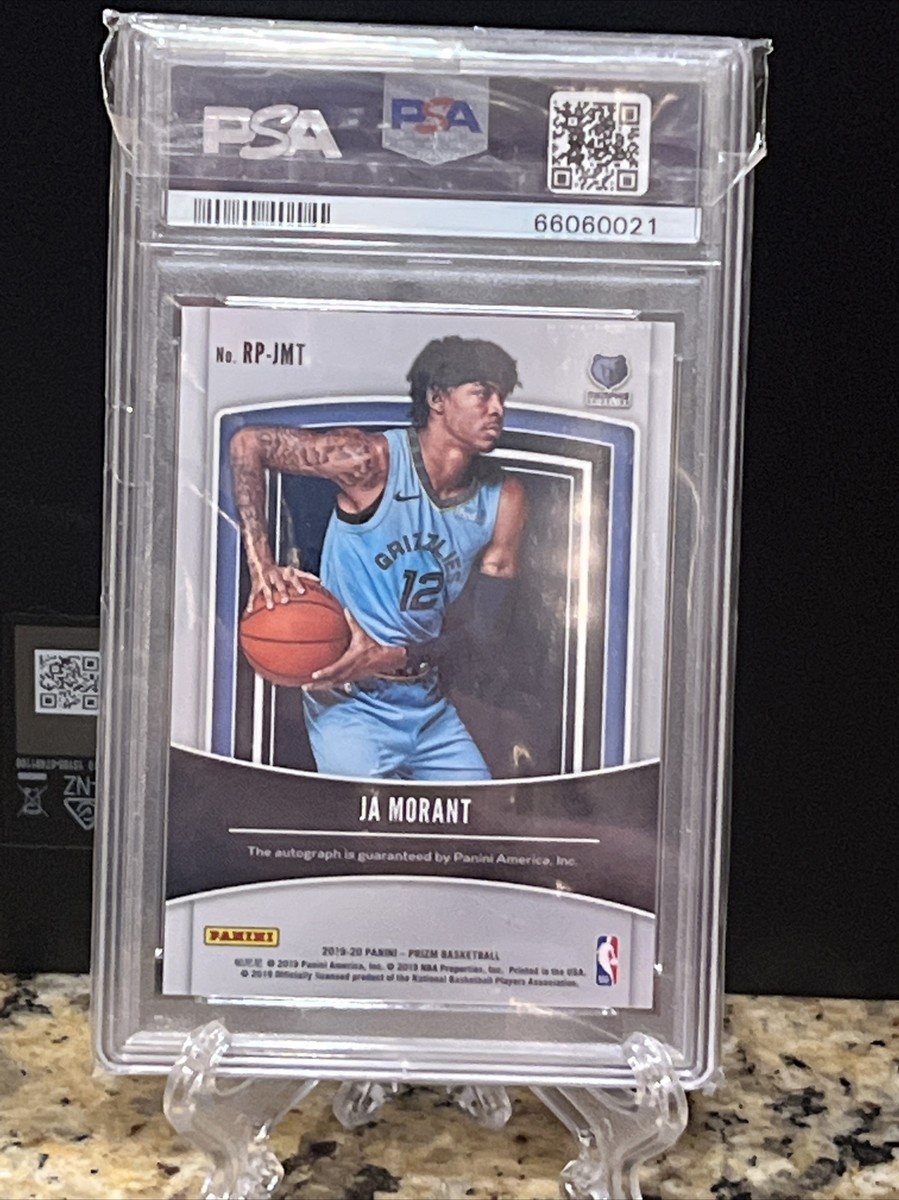 2019-20 Prizm Ja Morant Rookie Penmanship Auto RC #RP-JMT PSA 9 